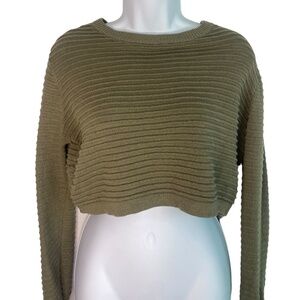 H&M Olive Green Ribbed Sweater